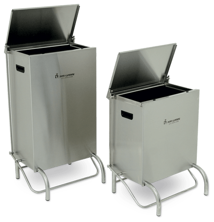 LIXEIRA RETANGULAR DE PISO - Mobiliários inox Dom Carmine Refrigeradores Comerciais e Industriais